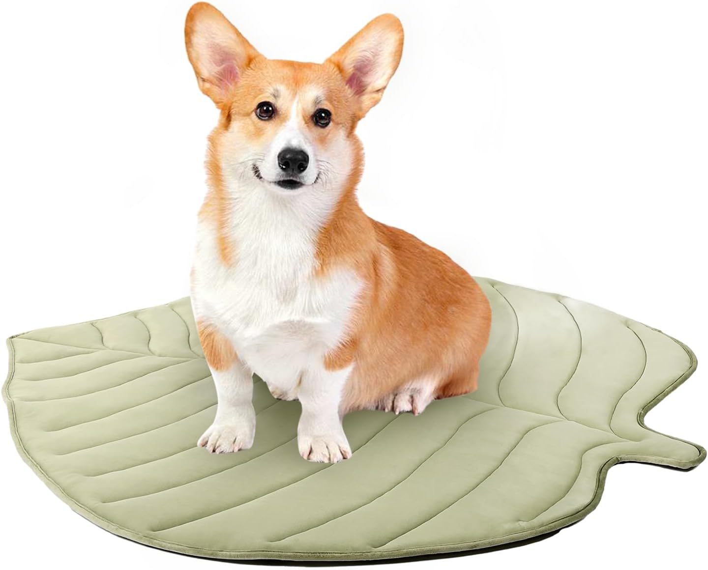 Pet Cooling Mat Leaf Shape Washable Non-Slip Summer Pet Mat Durable Cotton Lightweight Pet Supplies