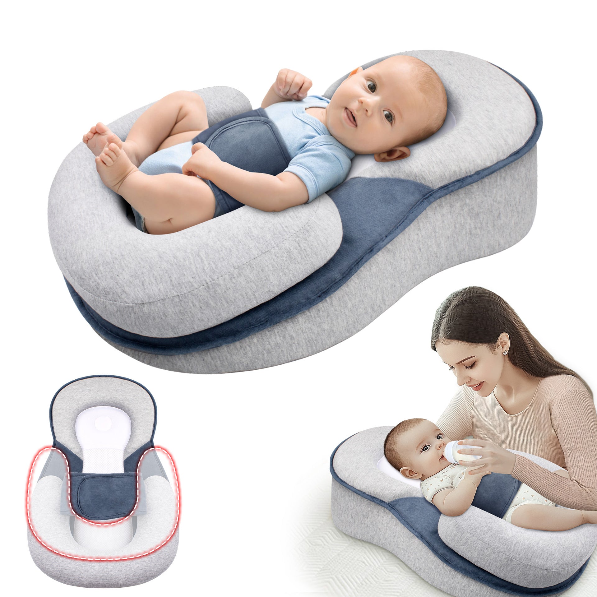 Slope Pad, Anti-Vomiting, Anti-Overflow Milk Choking Pillow, Newborn Pillow, Baby Feeding Artifact, Nursing Pillow, Lying Down Feeding Baby
