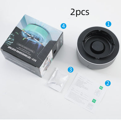 Smoke Removal Air Purification Ashtray Anion Purification Practical Automatic Purifier Ashtray Portable Gadgets For Car Ashtray