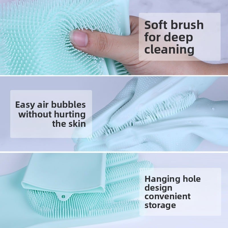 Pet Bath Gloves Dog Cat Bath Brush Silicone Bath Massage Brush Artifact Dog Scrubbing Supplies