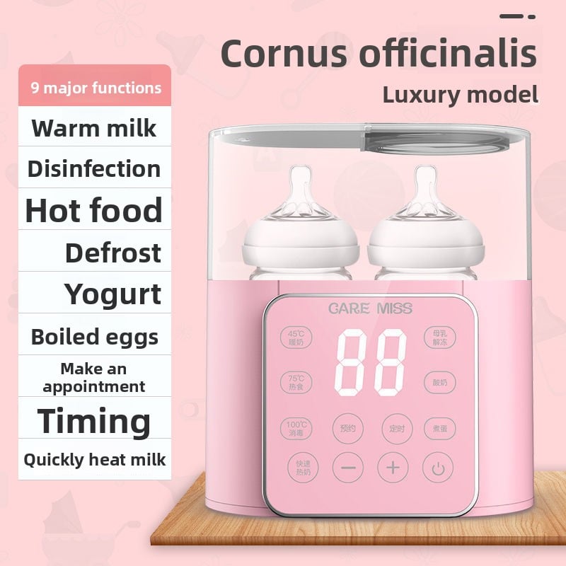 Milk warmer, sterilizer and two-in-one baby bottle