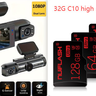 Car Driving Recorder HD Night Vision 1080p Car 360 Degrees Car Front Car Interior Double Mirror