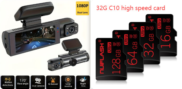 Car Driving Recorder HD Night Vision 1080p Car 360 Degrees Car Front Car Interior Double Mirror