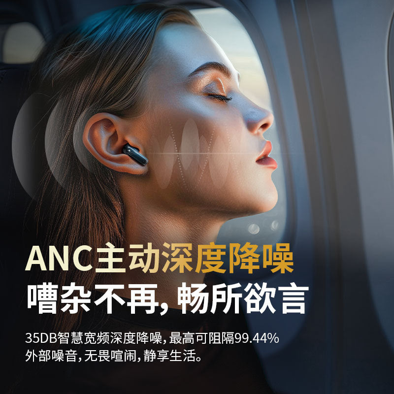 Full Color Touch Screen ANC ENC Dual Noise Reduction Bluetooth Headset In-ear Multi-function New Wireless Headset Private Model