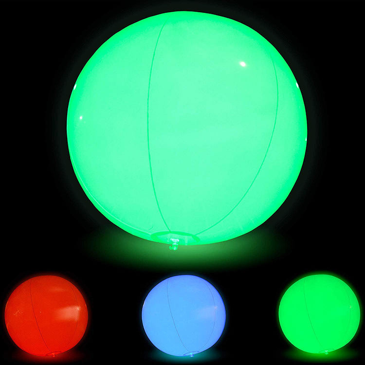 Cross-border Outdoor Decorative Ball Lawn Courtyard Swimming Pool Floating Luminous Round Inflatable Remote Control Led Flash Beach Ball