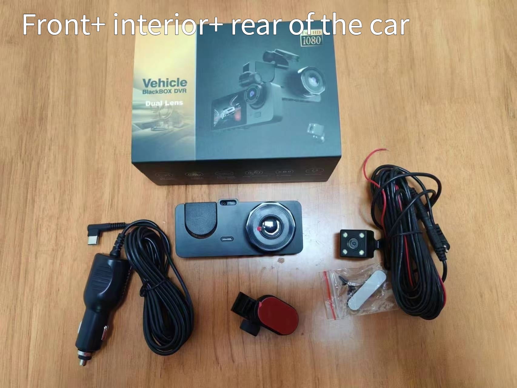 Car Driving Recorder HD Night Vision 1080p Car 360 Degrees Car Front Car Interior Double Mirror
