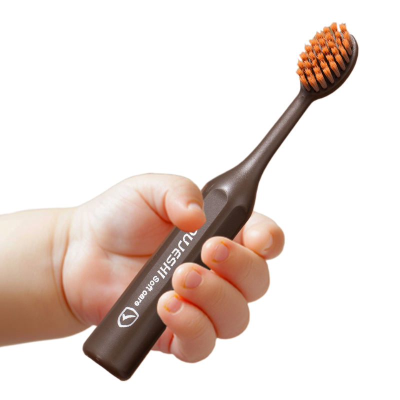 Children's Toothbrush Big Head Widened Household Soft Hair Portable Standing